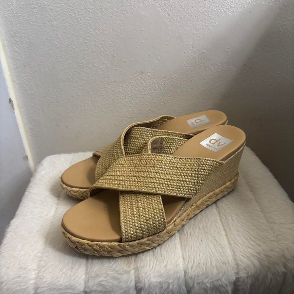 Dolce Vita Women's Crisscross Wedge Platform Sandals NWOT Size 8.5 Beachy - Picture 2 of 5